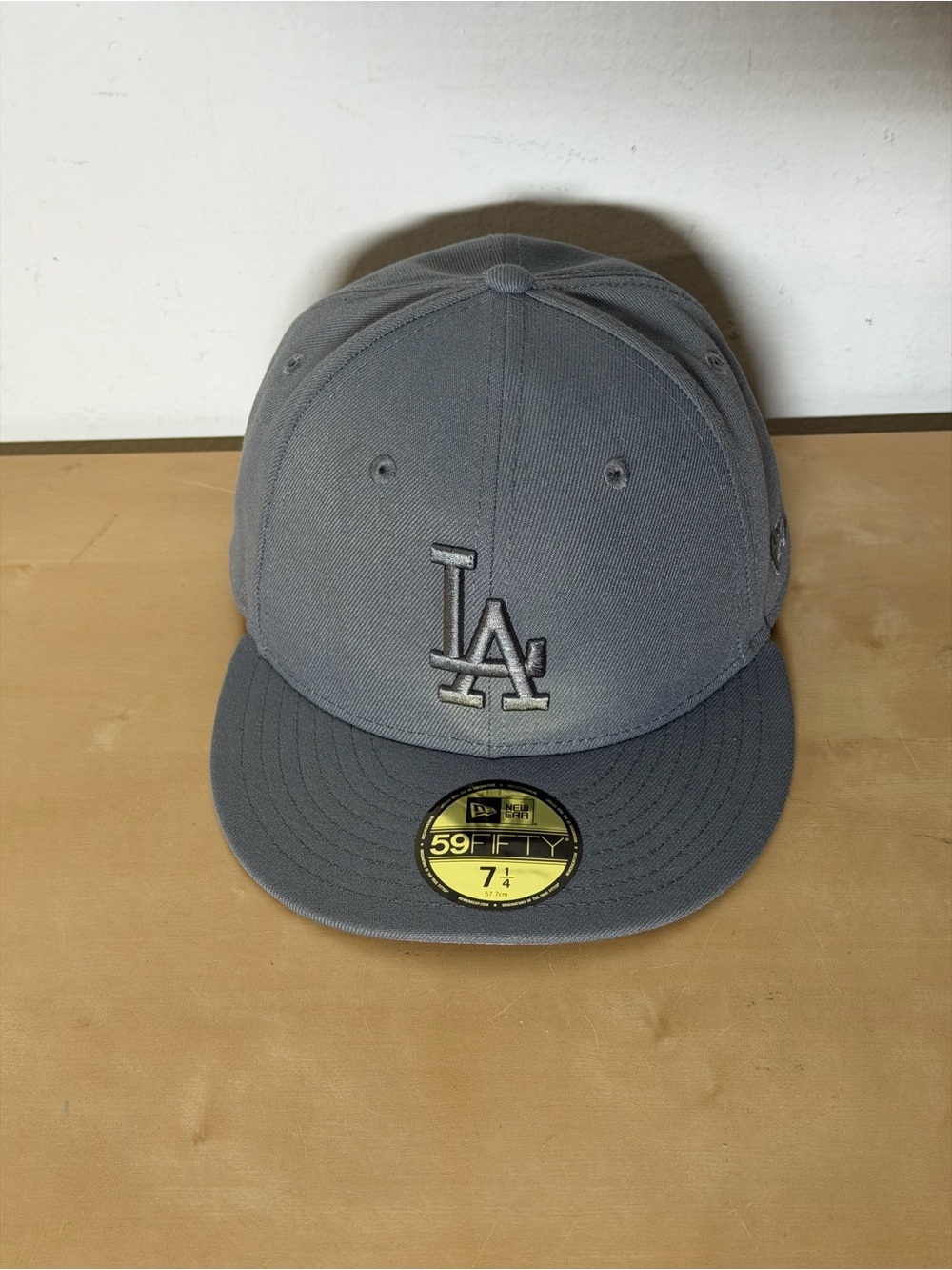 Los Angeles Dodgers New Era Gray Team Spring Basic 59FIFTY Fitted Hat Cap 7 1/4